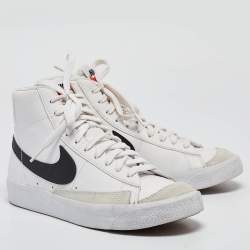 Nike White Leather BLazer High Top Sneakers Size 38.5