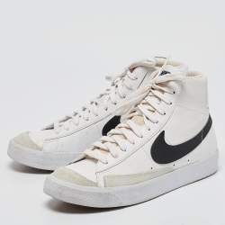 Nike White Leather BLazer High Top Sneakers Size 38.5