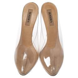 Pre Owned Yeezy Transparent PVC Season 6 Mule Sandals Size 41