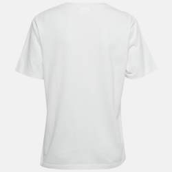 Pre Owned A Bathing Ape Baby Milo Shark Print Cotton T-Shirt M