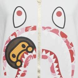Pre Owned A Bathing Ape Baby Milo Shark Print Cotton T-Shirt M