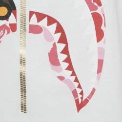 Pre Owned A Bathing Ape Baby Milo Shark Print Cotton T-Shirt M