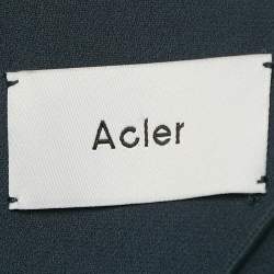 Pre Owned Alcer Blue Crepe Rogeron Mini Dress S