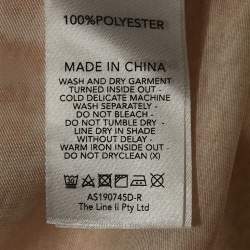 Pre Owned Acler Beige Snakeskin Print Satin Mini Wrap Dress S