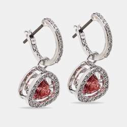 Swarovski Una Crystals Silver Tone Earring Necklace Set