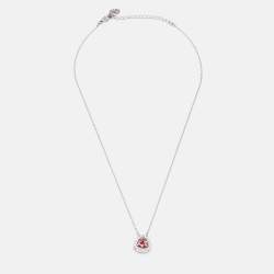 Swarovski Una Crystals Silver Tone Earring Necklace Set