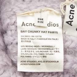 Acne Studios Lavender Bay Chunky Hat Paw Beanie One Size 