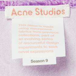Acne Studios Purple Velvet Crop Top and Track Pants Set L
