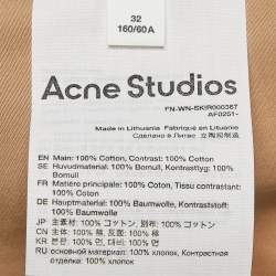 Acne Studios Beige Cotton Asymmetric Wrap Skirt XS