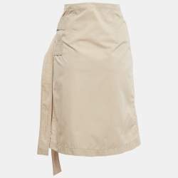 Acne Studios Beige Cotton Asymmetric Wrap Skirt XS