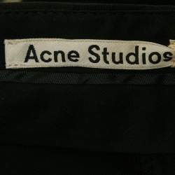 Pre Owned Acne Studios Black Wool Formal Trousers S