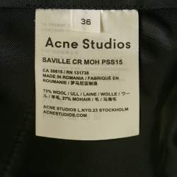 Pre Owned Acne Studios Black Wool Formal Trousers S