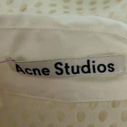 Acne Studios White Perforated Mesh Sleeveless Adelia Shirt M