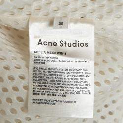 Acne Studios White Perforated Mesh Sleeveless Adelia Shirt M