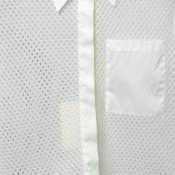 Acne Studios White Perforated Mesh Sleeveless Adelia Shirt M