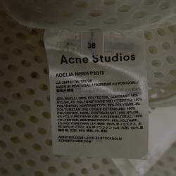 Acne Studios White Perforated Mesh Sleeveless Adelia Shirt M