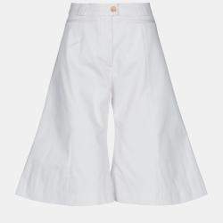 Acne Studios White Cotton Bermuda Shorts XS (EU 34)