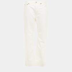 Acne Studios Bla Konst White Cotton Straight Leg Jeans M (SIZE 30)