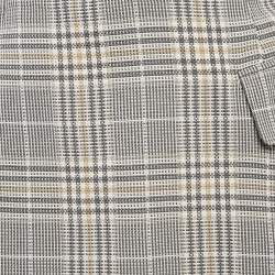 Acne Studios Beige Plaid Cotton Mini Wrap Skirt S