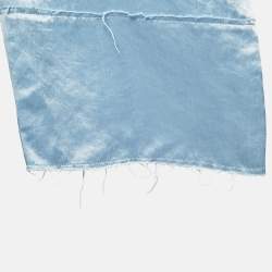 Pre Owned Acne Studios Blue Satin Pame Fluid Shirt and Trousers Set S