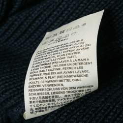 Pre Owned Acne Studios Navy Blue Rib Knit Zip-Up Sleeveless Midi Sweater Dress M