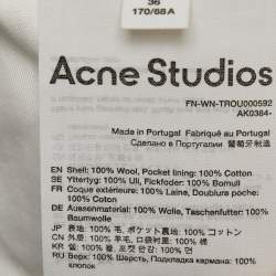 Pre Owned Acne Studios Blue Pinstripe Wool Formal Trousers S