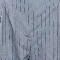 Pre Owned Acne Studios Blue Pinstripe Wool Formal Trousers S