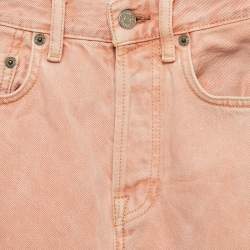 Pre Owned Acne Studios Pink Denim Straight Leg Jeans S Waist 25"