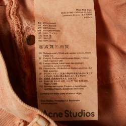 Pre Owned Acne Studios Pink Denim Straight Leg Jeans S Waist 25"