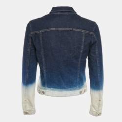 Acne Studios Two-Tone Blue Denim Stace Degrade Jacket S