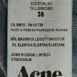 Acne Studios Two-Tone Blue Denim Stace Degrade Jacket S