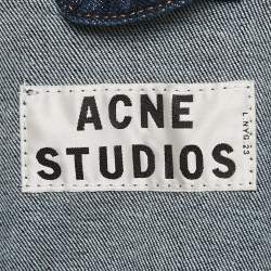 Acne Studios Two-Tone Blue Denim Stace Degrade Jacket S