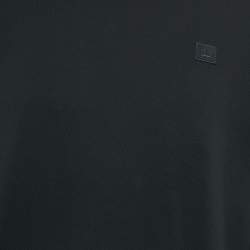 Pre Owned Acne Studios Black Cotton Fairview Face Sweatshirt M