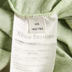 Acne Studios Green Care Label Applique Jersey Crewneck T-shirt XXS