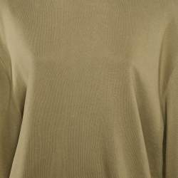 Pre Owned Acne Studios Beige Cotton Knit Sweatshirt S