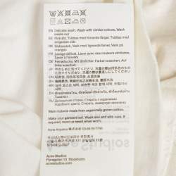 Pre Owned Acne Studios Cream Cotton & Hemp Long Sleeve T-Shirt L
