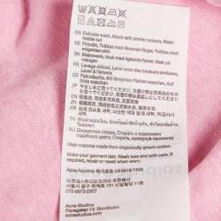Pre Owned Acne Studios Pink Cotton & Hemp Long Sleeve T-Shirt L