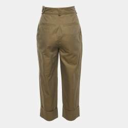 Pre Owned Acne Studios Brown Cotton Cuffed Trouser S