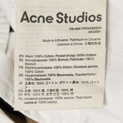Pre Owned Acne Studios Brown Cotton Cuffed Trouser S