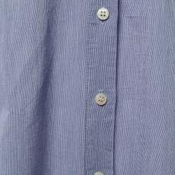 Pre Owned Acne Studios Blue Cotton Button Front Long Shirt Dress XS