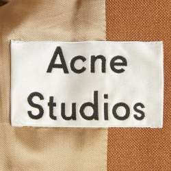 Pre Owned Acne Studios Brown Wool Double Breasted Blazer XS