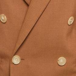 Pre Owned Acne Studios Brown Wool Double Breasted Blazer XS