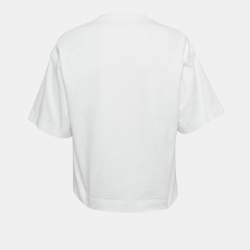 Pre Owned Acne Studios White Cotton Cylea Emboss T-Shirt XXS