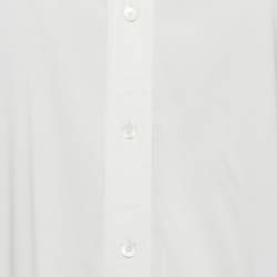 Pre Owned Acne Studios White Stretch Crepe Oversized Shirt S
