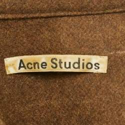 Pre Owned قميص طويل الأكمام أكني ستوديوز بني صوف وسط