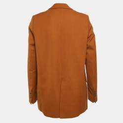 مملوكة مسبقًا Acne Studios Brown Wool-Blend Double Breasted Blazer M