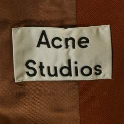 مملوكة مسبقًا Acne Studios Brown Wool-Blend Double Breasted Blazer M