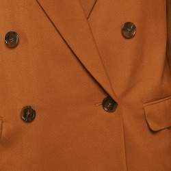 مملوكة مسبقًا Acne Studios Brown Wool-Blend Double Breasted Blazer M