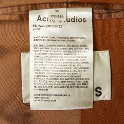 مملوكة مسبقًا Acne Studios Brown Wool-Blend Double Breasted Blazer M