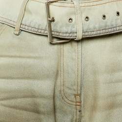 مملوكة مسبقًا Acne Studios Blue Coated Belted Denim Jeans M Waist 31"